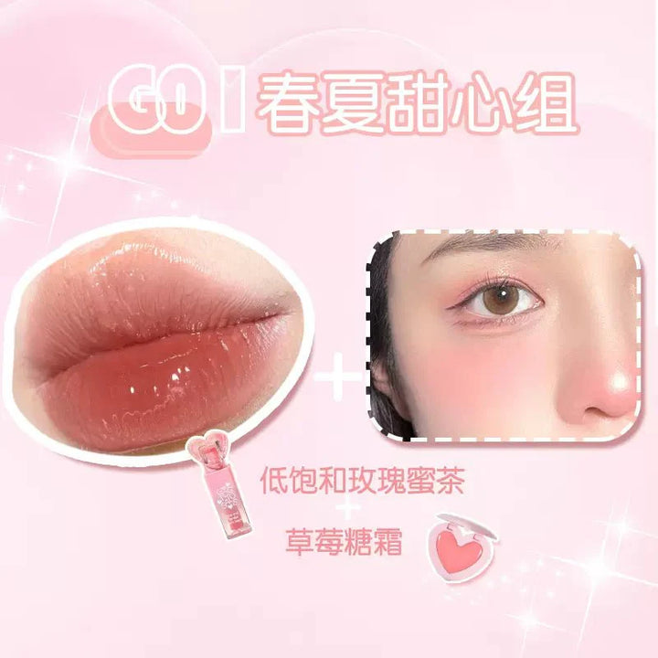 GOGO TALES Lovely Cream Blush&Lipstick Set -1.2g | جوحو تاليس سيت بلاشر وأحمر شفاه - 1.2 غ