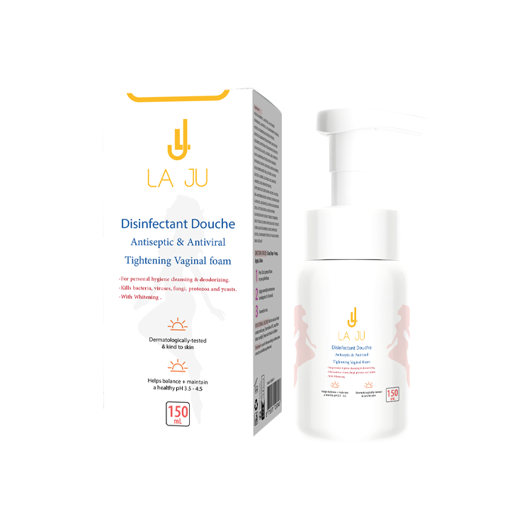LA JU Disinfectant Douche Antiseptic & Antiviral Tightening Vaginal foam - 150ml| لاجو غسول  رغوي ومضاد للفيروسات-150 مل
