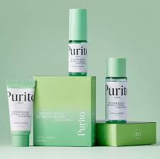 Purito Wonder Releaf Centella Mini Kit Unscented | بيوريتو مجموعة العناية بالوجه بالسينتيلا خالية من العطور حجم صغير