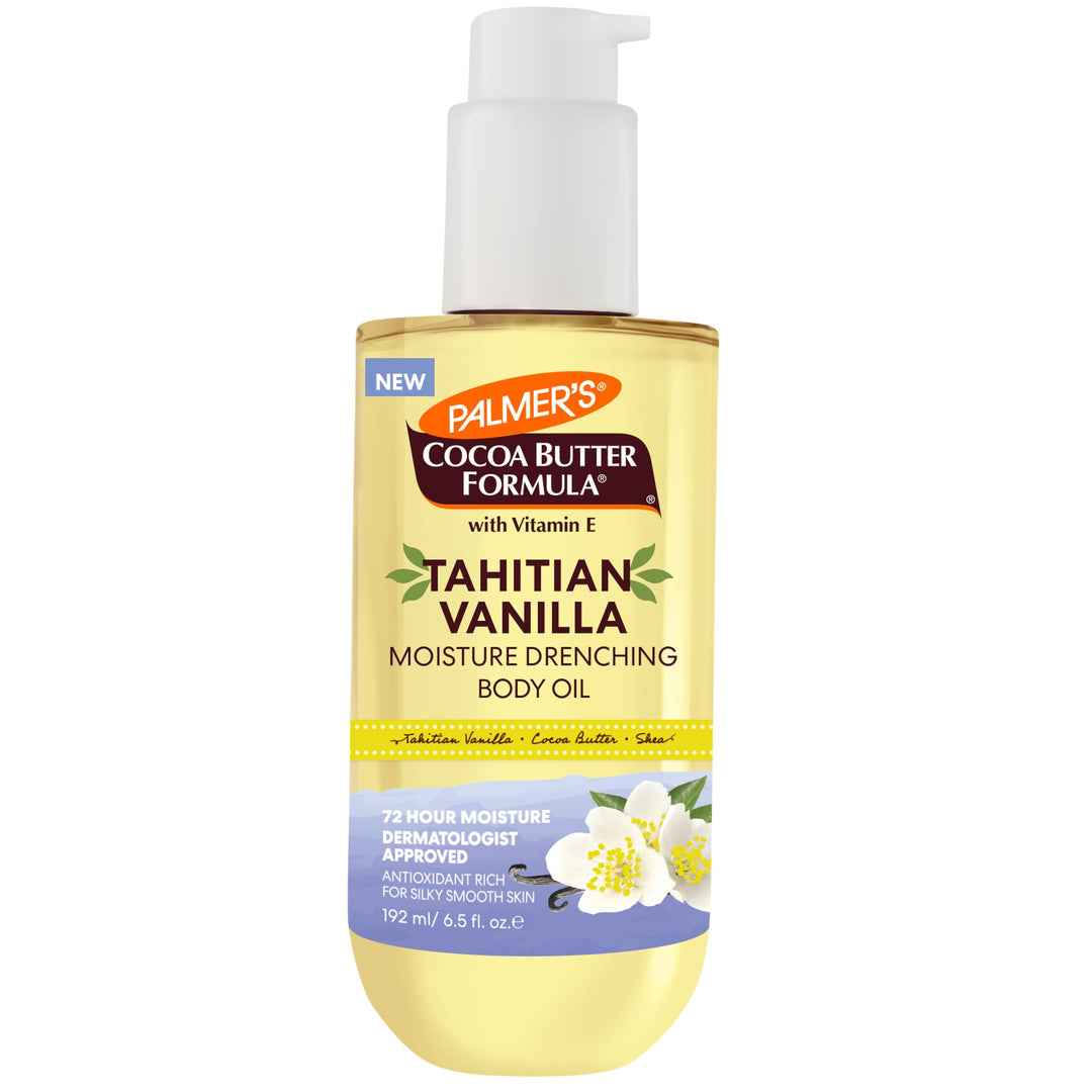 Palmer's Cocoa Butter Formula Body Oil, Moisture Drenching Tahitian Vanilla - 192ml | بالمرز زيت جسم مرطب فانيليا تاهيتية - 192مل #1
