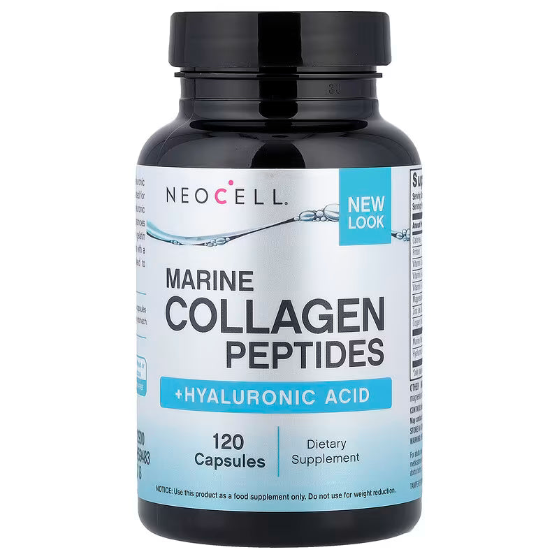 NEOCELL Marine Collagen Peptides Hyaluronic Acid - 120 Capsules | نيوسيل كولاجين بحري بيبتيدات - 120 كبسولة