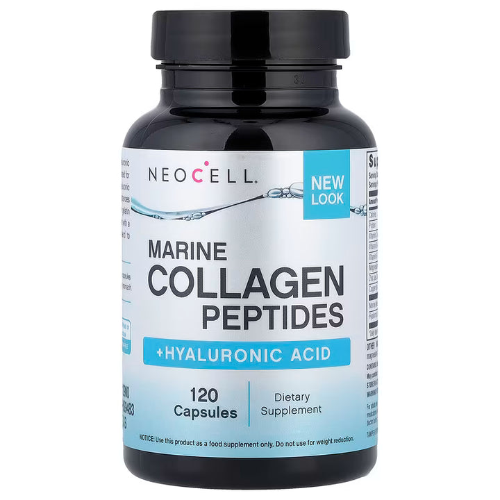 NEOCELL Marine Collagen Peptides Hyaluronic Acid - 120 Capsules | نيوسيل كولاجين بحري بيبتيدات - 120 كبسولة