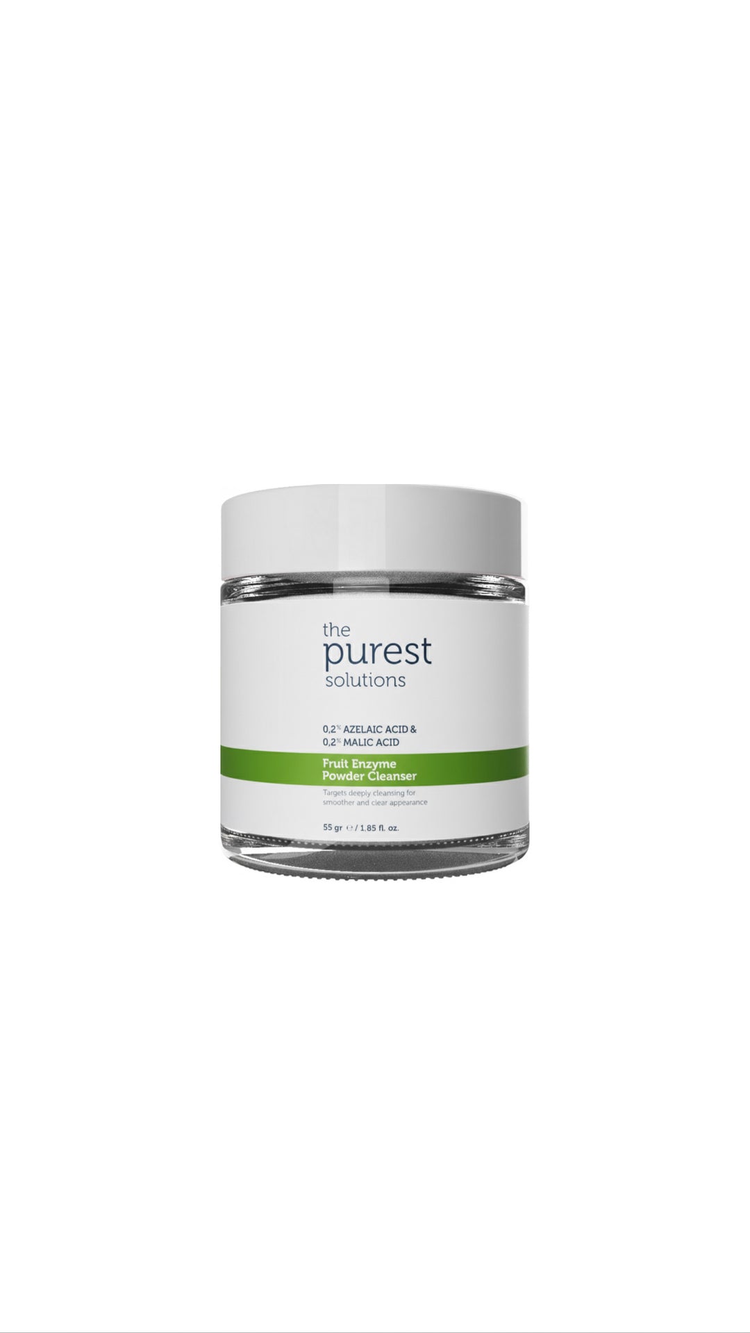 The purest Solutions - 0.2% Azelic Acid + 0.2% Malic Acid Fruit Enzyme Powder Cleanser - 55 g | ذا بيوريست مقشر بحمض الازليك 0.2 ٪؜ و حمض الماليك 0.2 ٪؜ - 55 غ