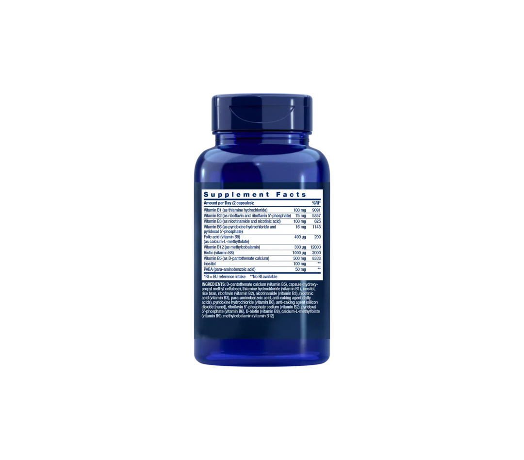 Life Extension Complete B-Complex - 60 Vegetarian Capsules | لايف إكستنشن بايو أكتيف كومبليت بي-كومبلكس - 60 كبسولة نباتية