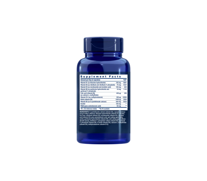 Life Extension Complete B-Complex - 60 Vegetarian Capsules | لايف إكستنشن بايو أكتيف كومبليت بي-كومبلكس - 60 كبسولة نباتية