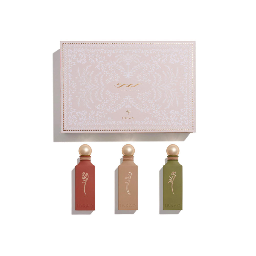 IBRAQ Ibrahim Al-Qurashi Irth Collection - 3x100ml |   مجموعة ارث دايموند من ابراهيم القرشي 3 × 100 مل