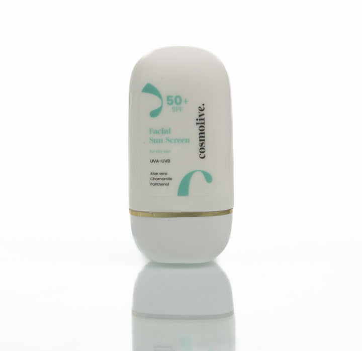 cosmolive Facial Sunscreen 50+ Spf For All Skin Types Panthenol - 50ml | كوزمو لايف واقي شمسي + 50 للبشرة الدهنية - 50 مل