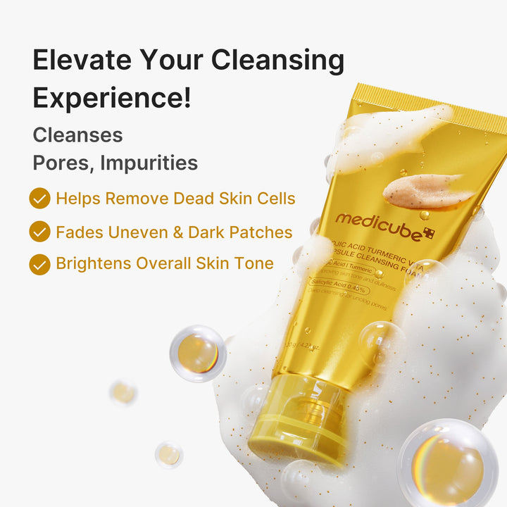 Medicube Kojic Acid Turmeric Vita Capsule Cleansing Foam - 120g | ميديكيوب فوم تنظيف كبسولات كوجيك أسيد والكركم - 120غ #3