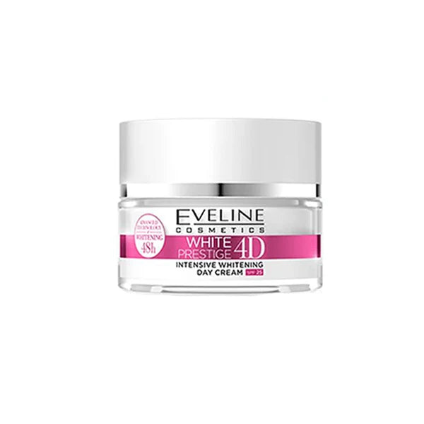 EVELINE White Prestige 4D Intensive Whitening Face Day Cream SPF 25 -  50ml | ايفلين كريم لتفتيح البشرة مع عامل حماية 25 - 50 مل