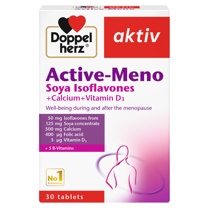 Doppel herz Aktiv Meno Soya Isoflavones 30 Tablets | دوبل هيرز مكمل غذائي لدعم صحة المرأة خلال سن اليأس - 30 قرص