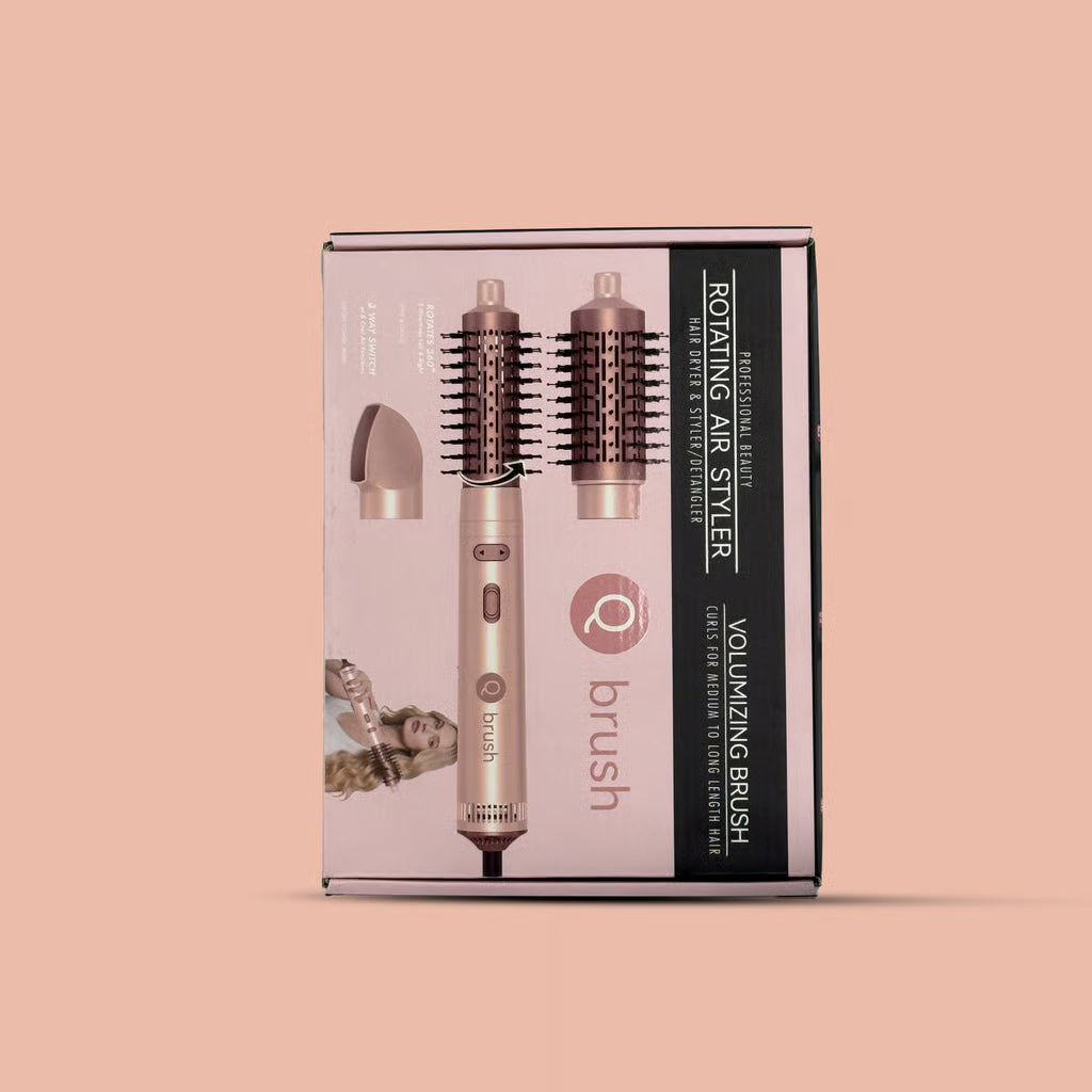 Q brush Rotating Air Styler Hair Dryer & Styler/Detangler Volumizing Brush | كيو فرش جهاز تصفيف هوائي مجعد #1