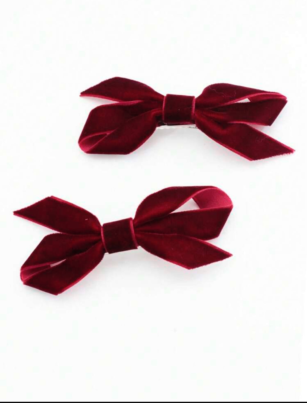 Short hair clip beads | مشابك شعر مخملية بتصميم ربطة