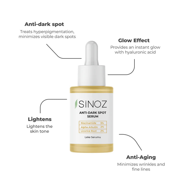Sinoz Alpha Arbutin Serum - Anti dark Spot - 30ml | سينوز سيروم لمعالجة البقع الداكنة ألفا اربوتين - 30 مل