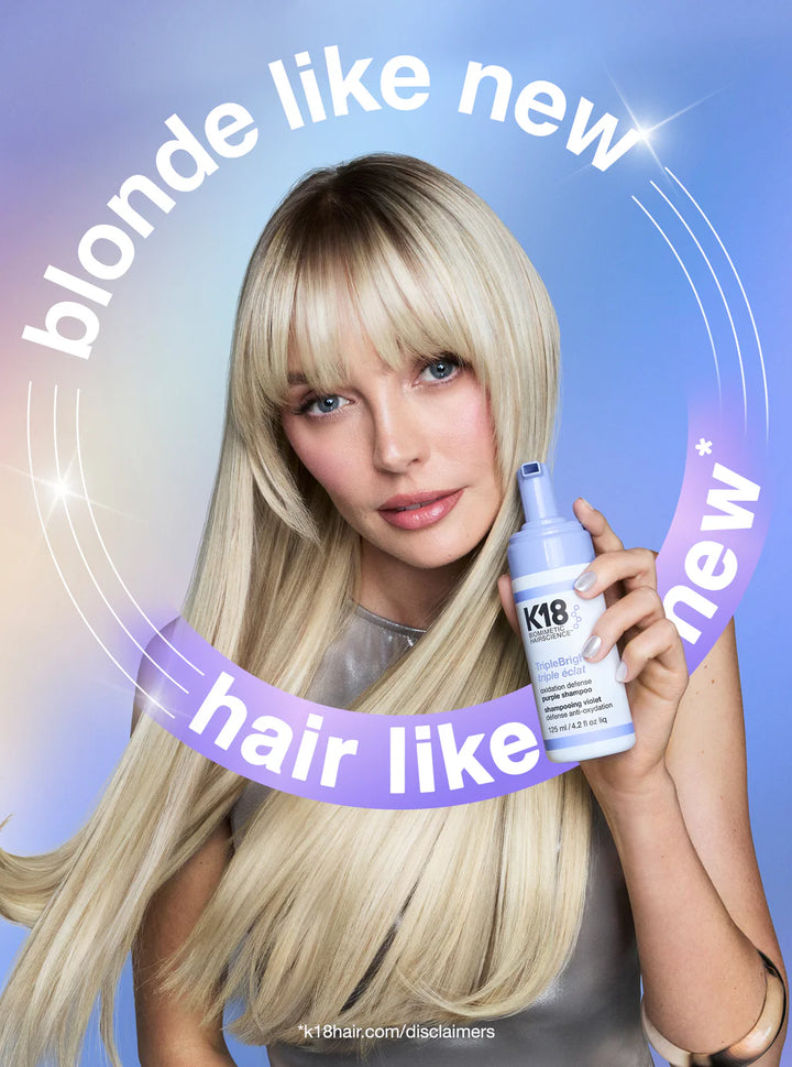 K18 TripleBright Oxidation Defense Purple Shampoo - 125ml | كي 18 تريبل برايت شامبو بنفسجي مضاد للأكسدة - 125 مل