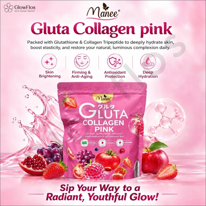Manee Gluta Collagen Pink - 30 Sachets | ماني جلوتا مسحوق الكولاجين - 30 كيس