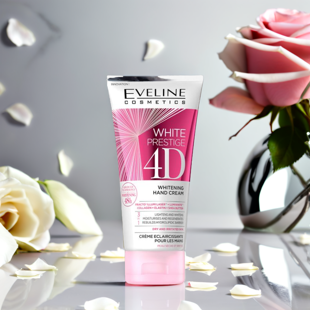 Eveline White Prestige 4D Whitening Hand Cream - 100ml | ايفيلين كريم لتفتيح اليدين - 100 مل