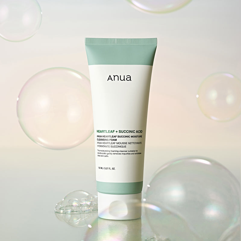 Anua Heartleaf Succinic Acid Moisture Cleansing Foam - 150ml | أنوا غسول رغوي للوجه سكسينيك اسيد - 150 مل