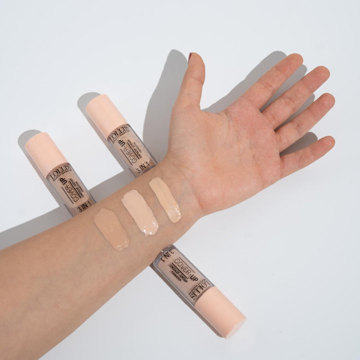 LOLLIS Cover -Up Concealer Contour Foundation - 5.5ml | لوليس كريم أساس وكونسيلر وكونتور - 5.5 مل