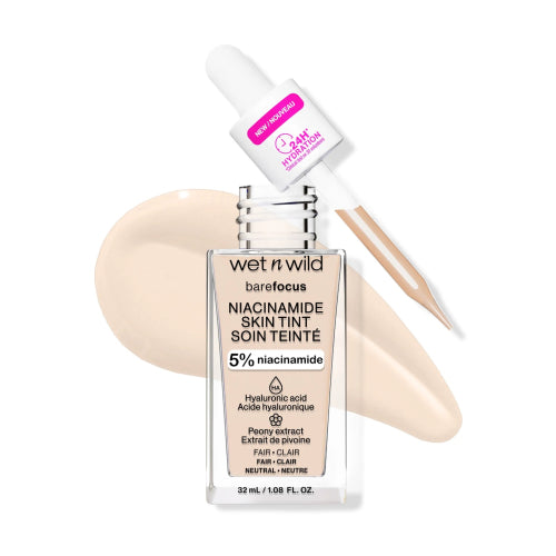 wet n wild Foundation Bare Focus Niacinamide Skin Tint - 32ml | ويت ان وايلد كريم أساس تنت بالنياسناميد - 32 مل