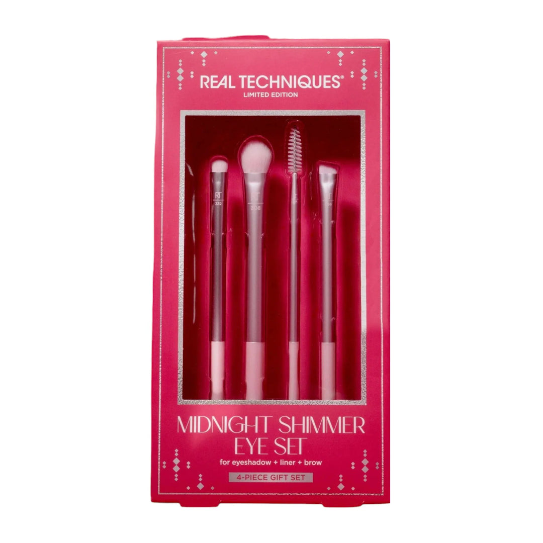 Real Techniques Midnight Shimmer Eye Set - 4pcs | ريل تكنيك مجموعة فراشي مكياج - 4 قطع