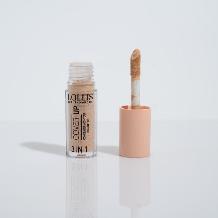 LOLLIS Cover -Up Concealer Contour Foundation - 5.5ml | لوليس كريم أساس وكونسيلر وكونتور - 5.5 مل