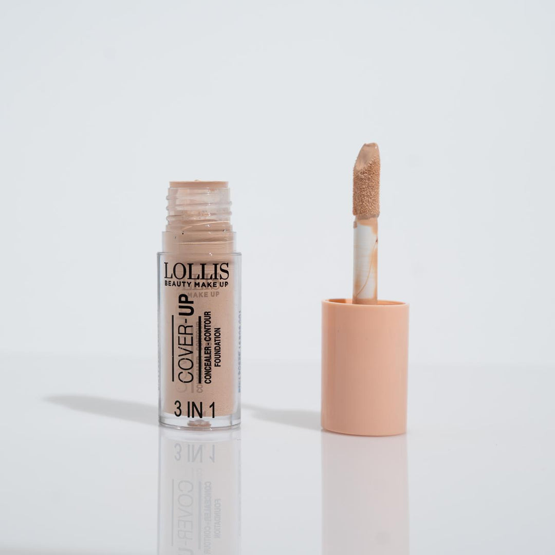 LOLLIS Cover -Up Concealer Contour Foundation - 5.5ml | لوليس كريم أساس وكونسيلر وكونتور - 5.5 مل