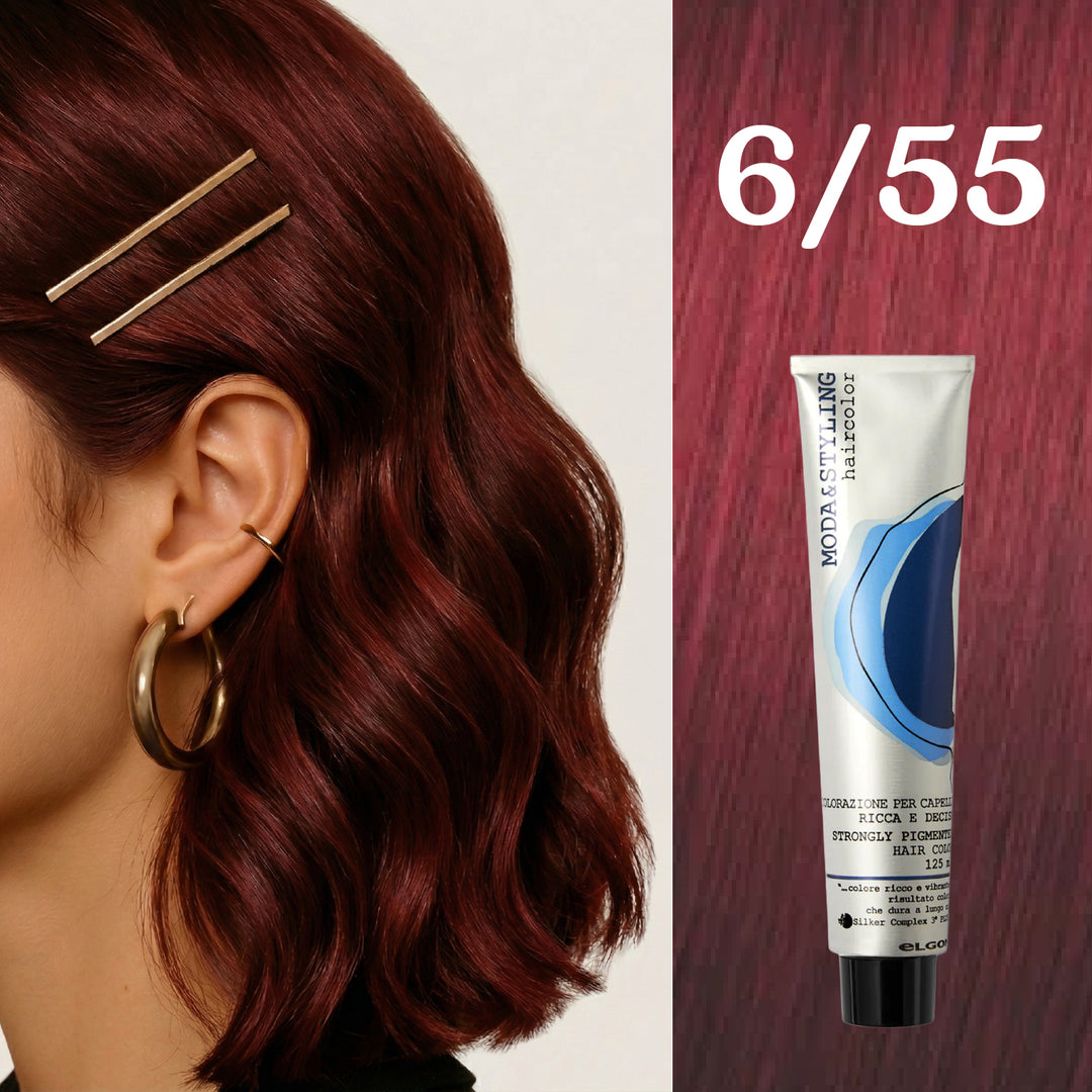 Elgon Moda&styling Haircolor Strongly Pigmented Hair Color - 125ml | ايلكون صبغة شعر مودا ستايلنج - 125مل