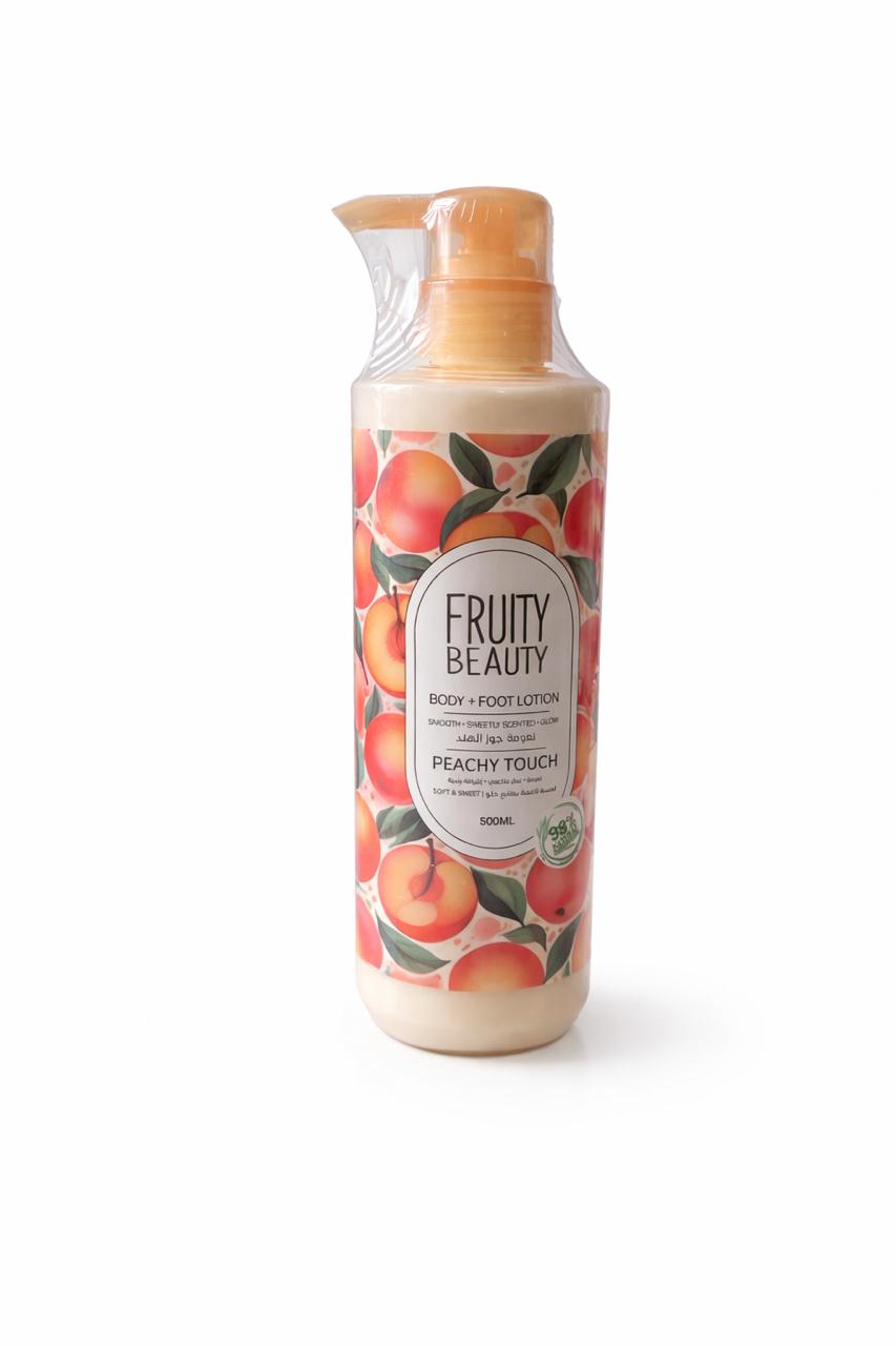 FRUITY BEAUTY Foot Body Lotion Peachy Touch - 500ml | فروتي بيوتي لوشن للجسم والقدم برائحة الدراق - 500مل