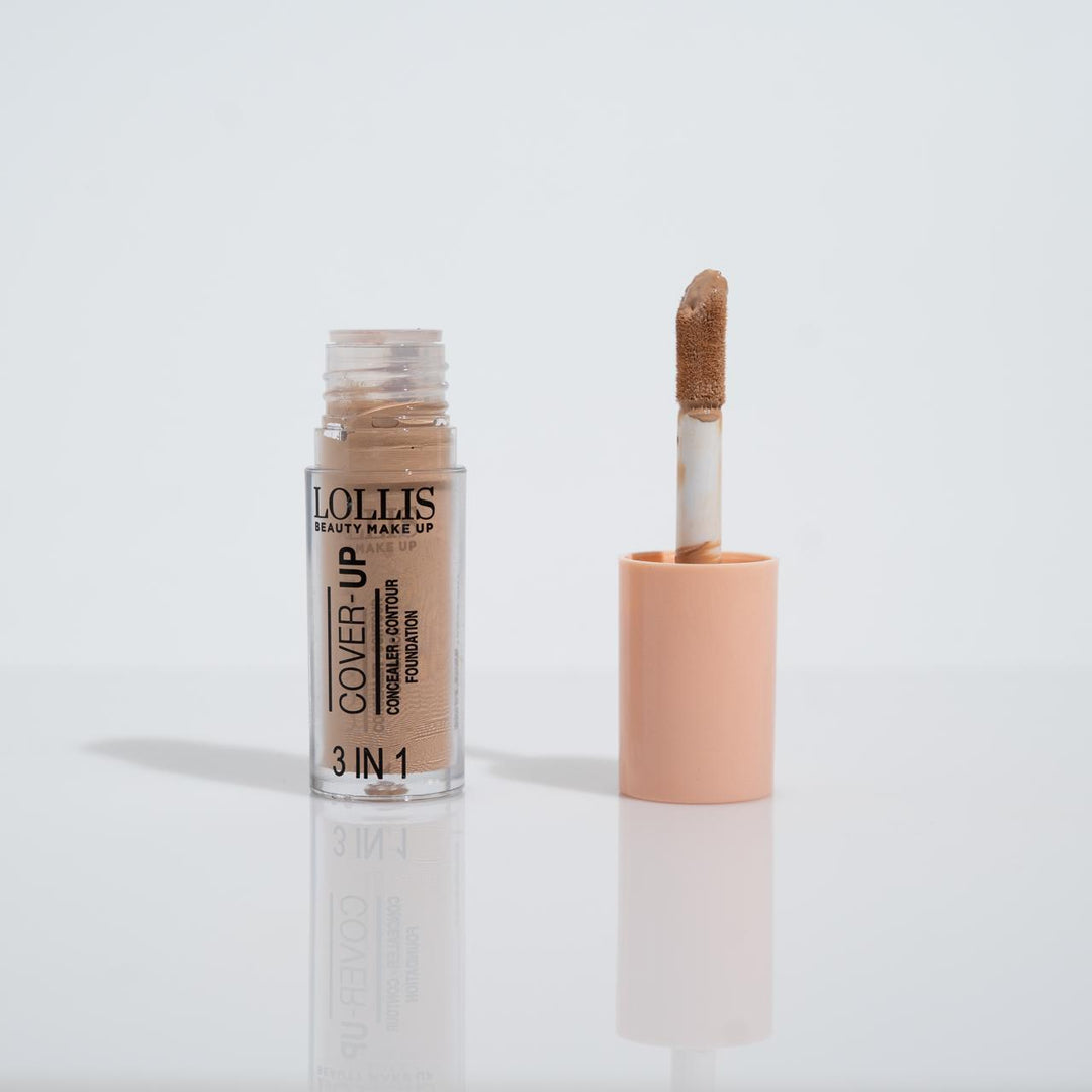 LOLLIS Cover -Up Concealer Contour Foundation - 5.5ml | لوليس كريم أساس وكونسيلر وكونتور - 5.5 مل