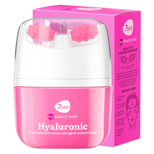 7DAYS My Beauty Week Hyaluronic V-Shaping Facial Anti-Age Concentrate - 40ml |مركز جل كريم هيالورونيك لشدّ مظهر الوجه مع رولر - 40 مل