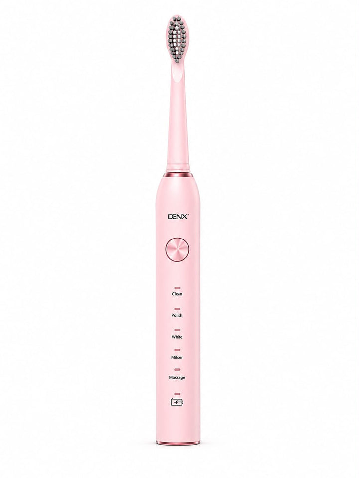 DENX Sonic Toothbrushes 4 Brush Heads | فرشاة أسنان سونيك كهربائية مع 4 رؤوس فرشاة