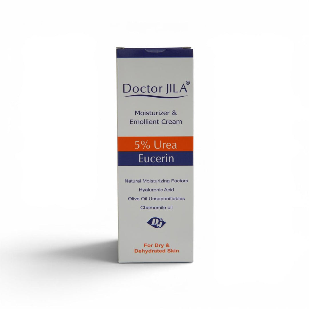 Doctor jila Moisturizer & Emollient Cream 5% Urea Eucerine Suitable for Dry & Sensitive Skin - 75g | دكتور جيلا كريم مرطب وملطف 5% يوريا - 75غ