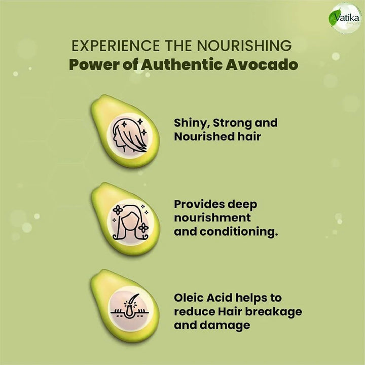 Vatika Mexican Avocado Enriched Hair Oil - 200ml | فاتيكا زيت الشعر المغذي بالأفوكادو المكسيكي - 200 مل