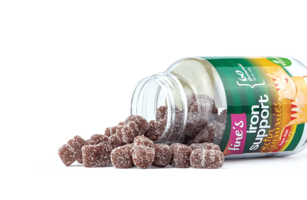 Fine's Iron Support + Fe - 60 Gummies | فاينز مكمل لدعم الحديد للأطفال - 60 غاميز