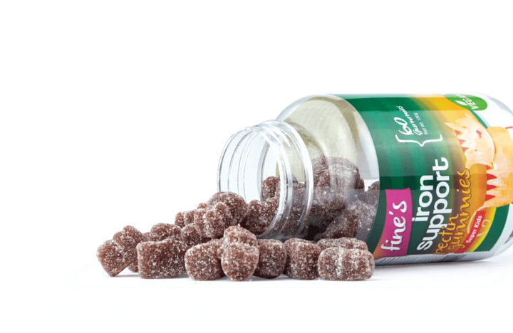 Fine's Iron Support + Fe - 60 Gummies | فاينز مكمل لدعم الحديد للأطفال - 60 غاميز