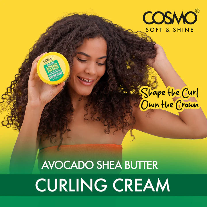 COSMO COSMETICS CURLING CREAM AVOCADO & SHEA BUTTER - 325g | كوزمو كريم تجعيد مرطب زبدة الشيا والأفوكادو - 325غ