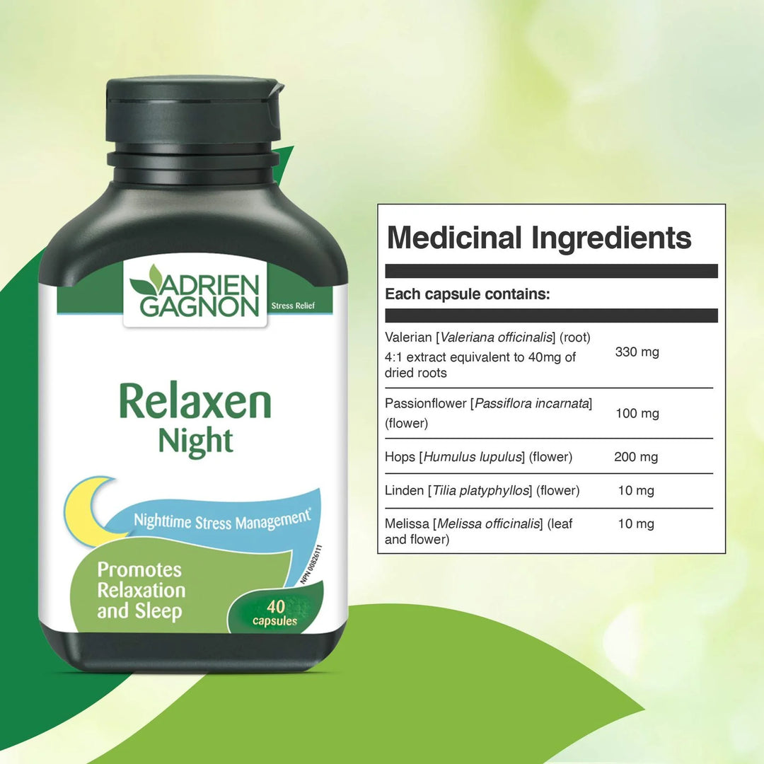 Adrien Gagnon Relaxen Night - 40 Capsule | أدريان غاجون استرخاء الليل - 40 كبسولة