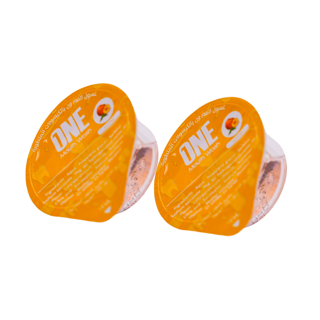 ONE Mouth Wash Peach - 15ml - 20 Capsules| وان غسول فم بنكهة الخوخ – 15 مل × 20 كبسولة