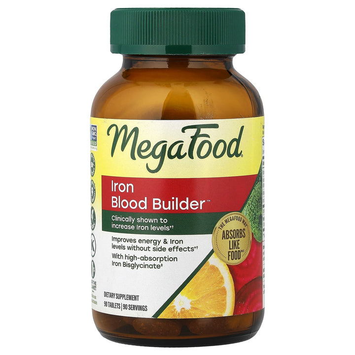 Mega food Iron Blood Builder - 90 Tablets | ميجا فود مكمل غذائي بناء الدم حديد 620 ملغ - 90 قرص #2