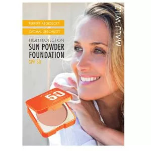 MALU WILZ Sun High Protection Sun Powder Foundation - 9,5g |مالو ويلز بودرة كريم الأساس الواقية من الشمس  – 9.5 غ