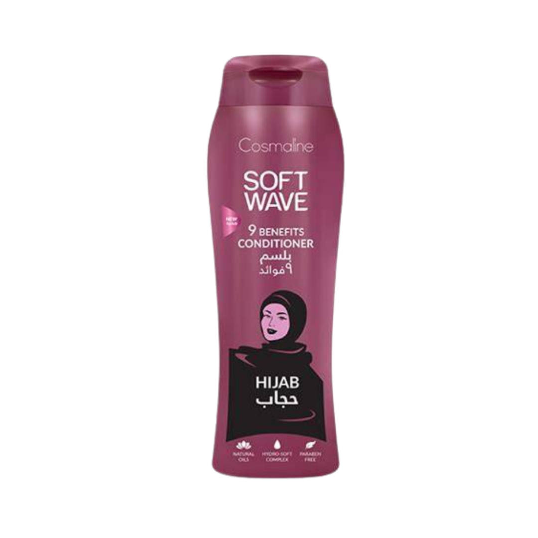 Cosmaline Soft Wave Hijab Conditioner  - 400ml | كوزملاين بلسم سوفت ويف لشعر المحجبات من 400 مل