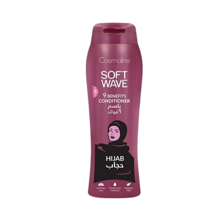 Cosmaline Soft Wave Hijab Conditioner  - 400ml | كوزملاين بلسم سوفت ويف لشعر المحجبات من 400 مل