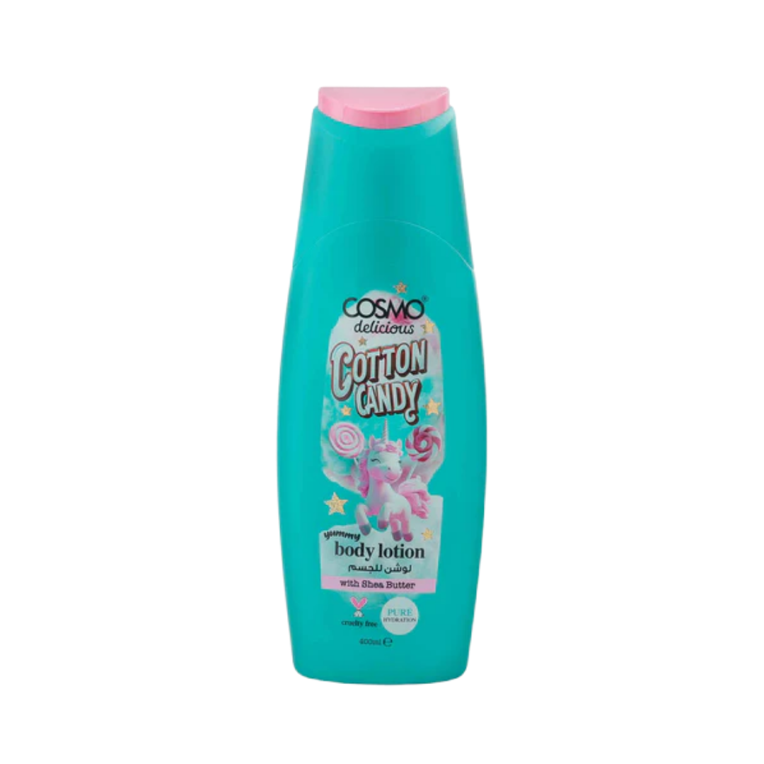 COSMO Cotton Candy Yummy Body Lotion - 400ml | كوزمو لوشن للجسم برائحة الحلوى - 400 مل