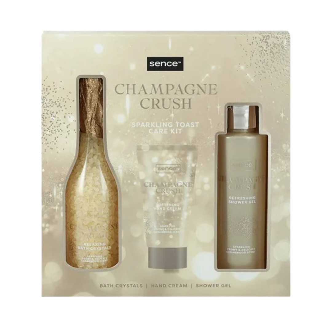 Sence Beauty Champagne Crush Sparkling Toast Care Kit | سينس بيوتي مجموعة العناية بالجسم شامبين كراش سباركلينغ