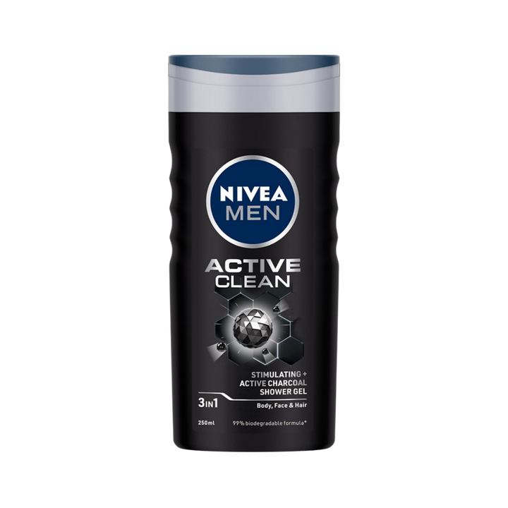 Nivea Shower Gel Active Clean - 250 ml  | نيفيا جل الاستحمام للرجال اكتيف كلين - 250 مل