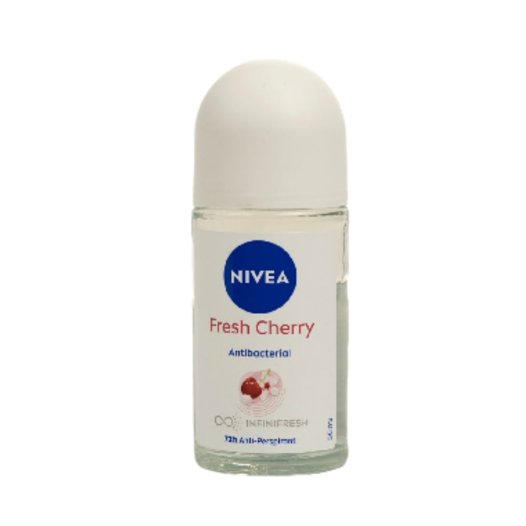 Nivea Anti Perspirant Roll on Fresh Cherry for Women - 50ml | نيفيا مزيل تعرق رول للنساء برائحة الكرز - 50 مل