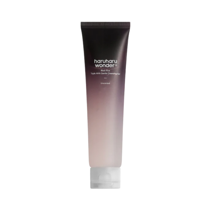 Haruharu Wonder - Black Rice Triple AHA Gentle Cleansing Gel Unscented - 100ml | هاروهارو وندر غسول لطيف على البشرة بخلاصة الأرز الاسود - 100 مل