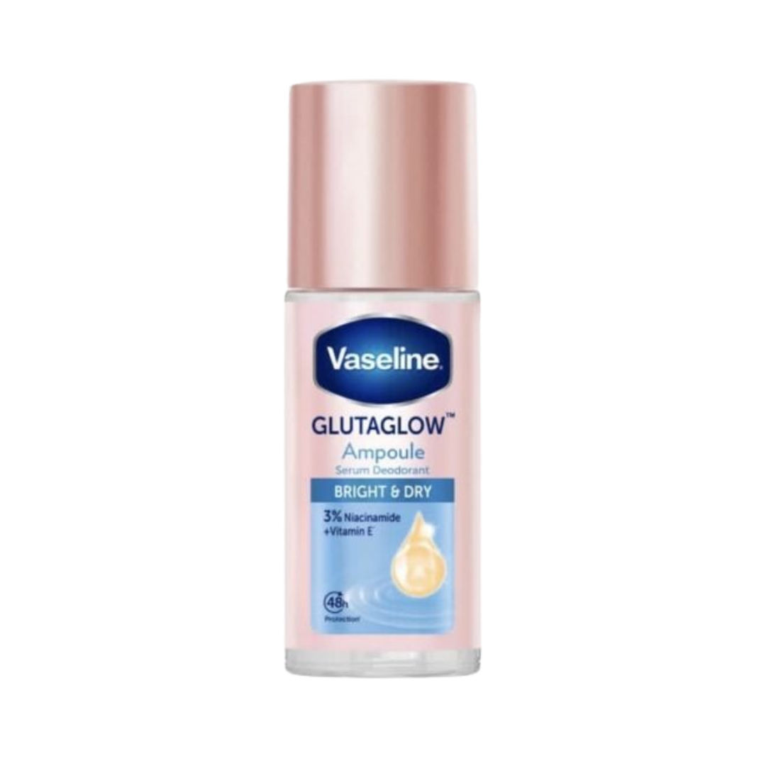 Vaseline Gluta Glow Bright & Dry Roll-On Deodorant Serum - 45 ml | فازلين مزيل تعرق رول غلوتا غلو - 45 مل