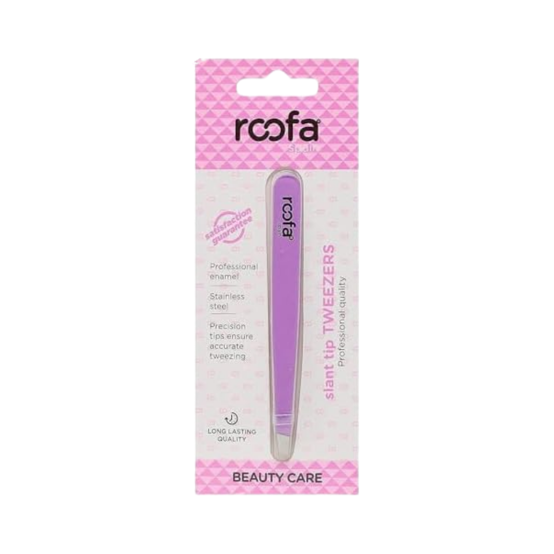 roofa Slant Tip Tweezers 010BC | روفا ملقط لإزالة الشعر 010 BC