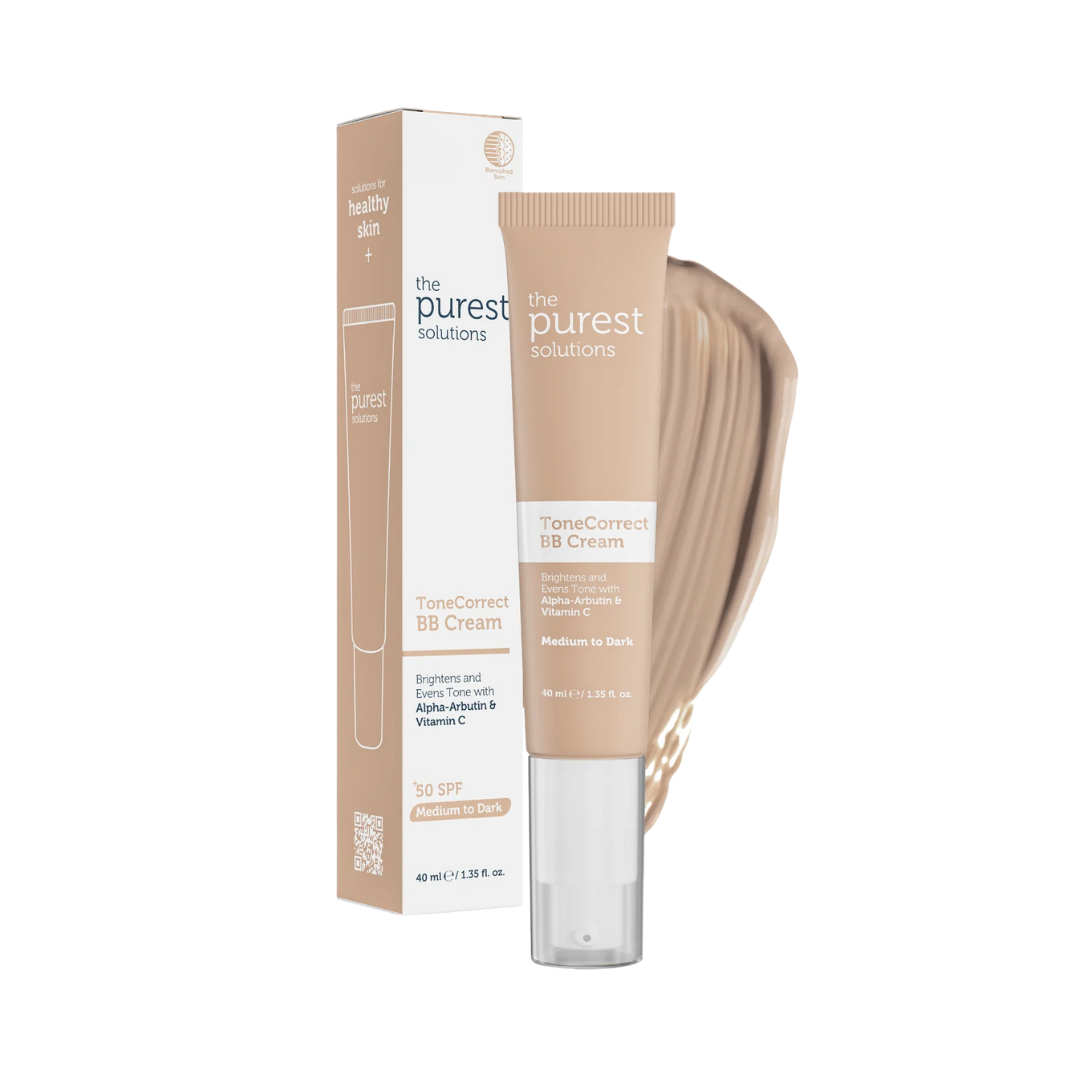 The Purest Solutions Tone Correct BB Cream +50 Spf - 40ml | ذا بيورست بي بي كريم مع لون - 40 مل